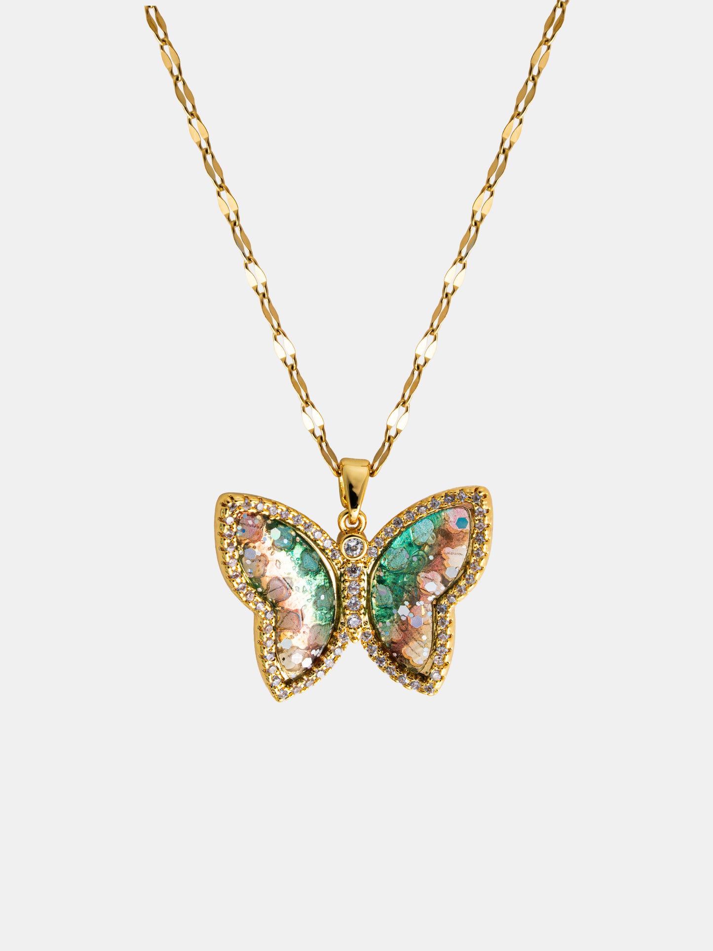 Opal Kelebek Kolye